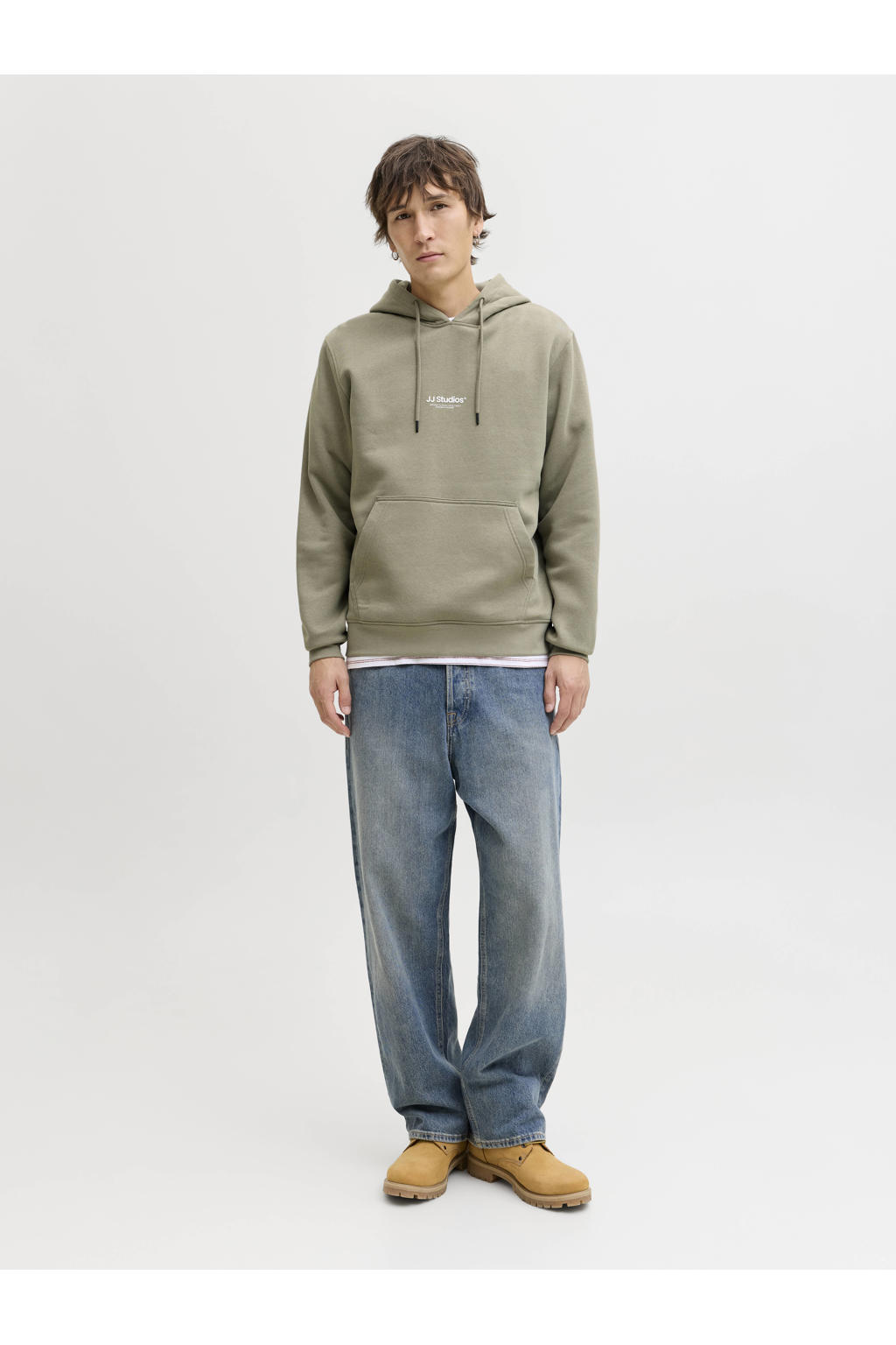 JACK & JONES ESSENTIALS hoodie lichtkaki