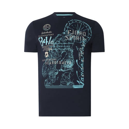 Jan Vanderstorm Loose T-shirt Plus Size DOMINIK. donkerblauw afbeelding