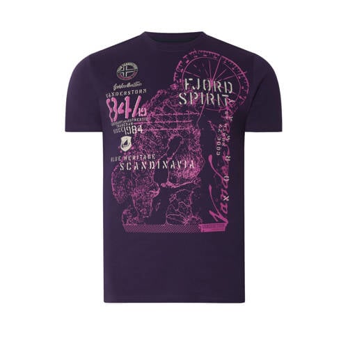 Jan Vanderstorm Loose T-shirt Plus Size DOMINIK paars afbeelding