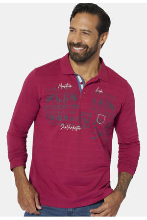 Loose polo Plus Size MAKSE donkerrood