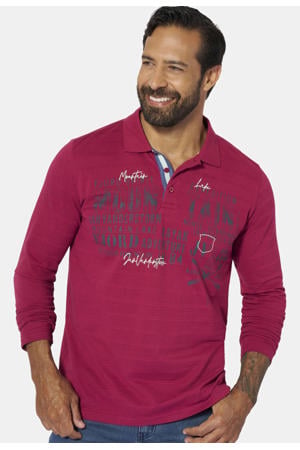 Loose polo Plus Size MAKSE donkerrood