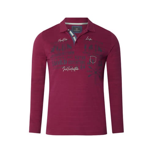 Jan Vanderstorm Loose polo Plus Size MAKSE donkerrood afbeelding