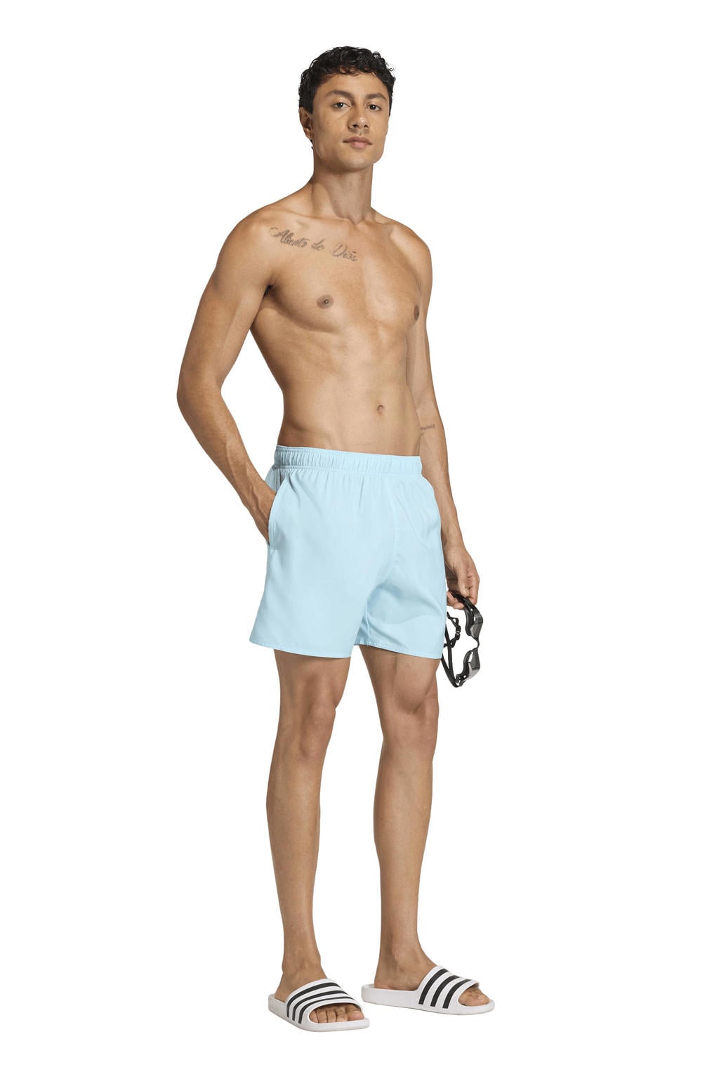 adidas zwemshort lichtblauw