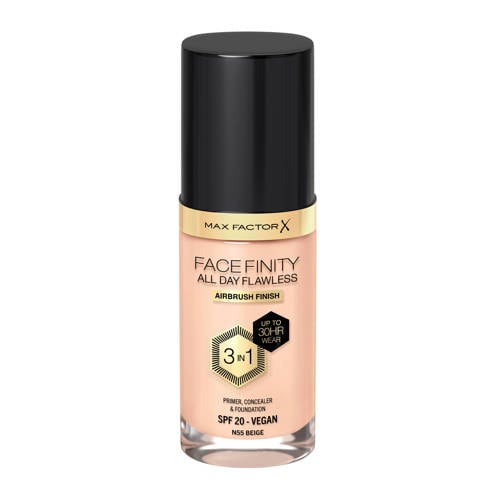 Wehkamp Max Factor Facefinity All Day Flawless 3-in-1 foundation, primer & concealer - N55 Beige aanbieding