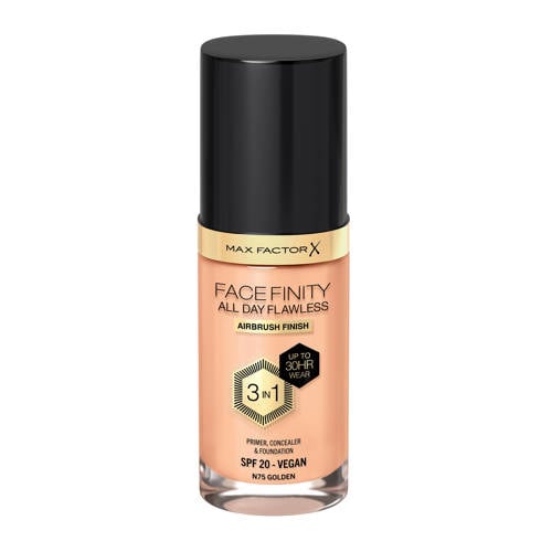 Wehkamp Max Factor Facefinity All Day Flawless 3-in-1 foundation, primer & concealer - N75 Golden aanbieding