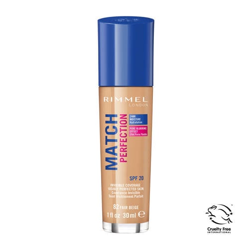 Wehkamp Rimmel London Match Perfection foundation - 082 Fair Beige aanbieding