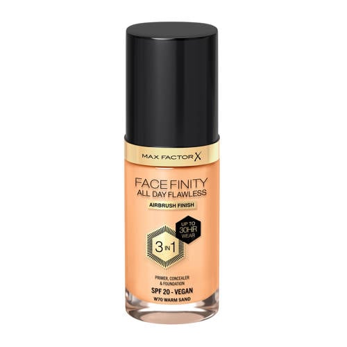Wehkamp Max Factor Facefinity All Day Flawless 3-in-1 foundation, primer & concealer - W70 Warm Sand aanbieding