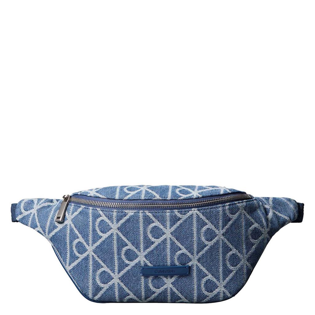 Calvin Klein denim heuptas met logoprint blauw