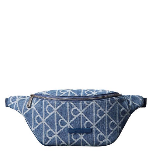 Calvin Klein denim heuptas met logoprint blauw afbeelding