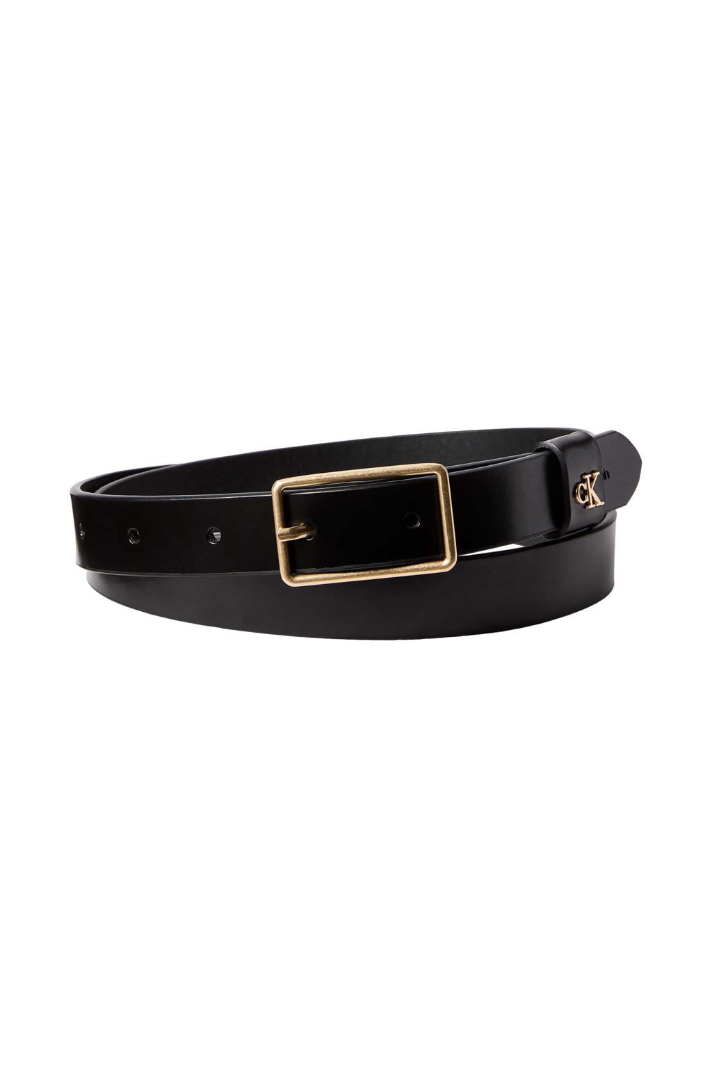Calvin Klein leren riem zwart