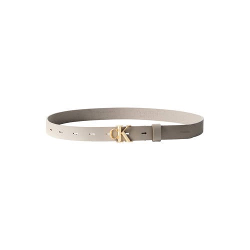 Calvin Klein leren riem beige afbeelding