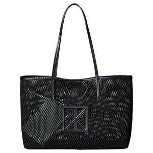 mesh shopper Emblem zwart