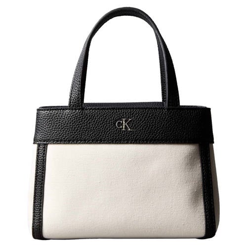 Calvin Klein mini handtas ecru/zwart afbeelding