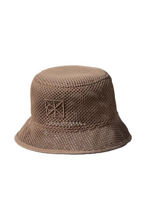 mesh bucket hat taupe