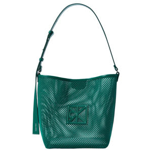 mesh crossbody tas Emblem groen