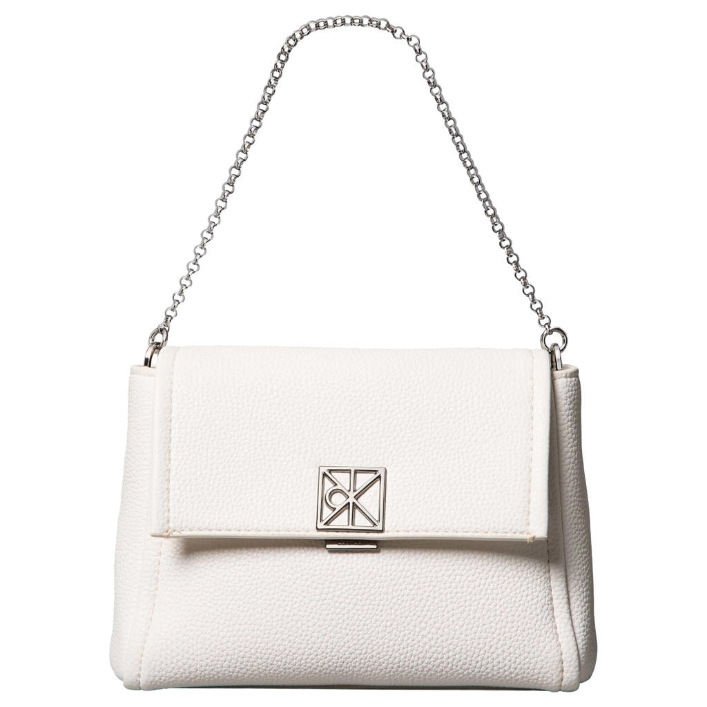 Calvin Klein crossbody tas Emblem wit