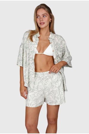 strandshort Ize lichtgrijs/wit