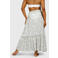 Brunotti strandrok Romaine lichtgrijs/wit