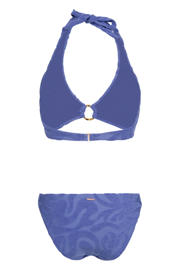 thumbnail: Brunotti voorgevormde halter bikini Hollymai met textuur blauw