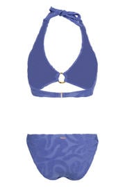 thumbnail: Brunotti voorgevormde halter bikini set Hollymai met textuur blauw