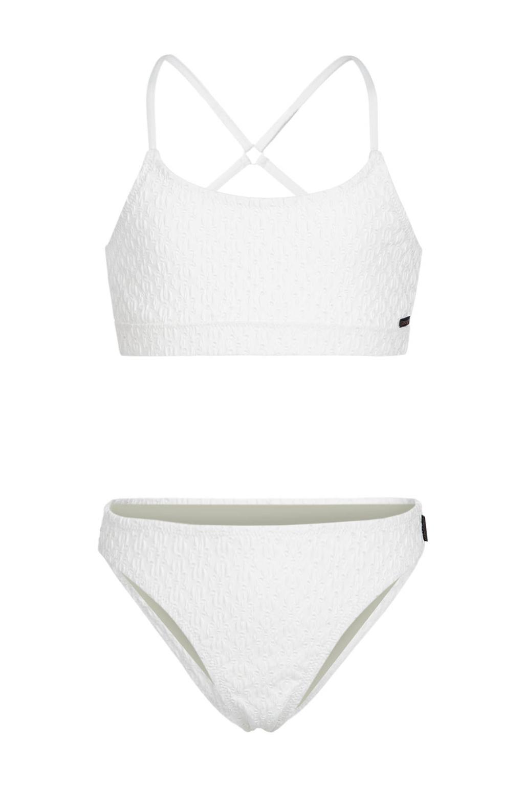 Brunotti crop bikini Sofia met textuur wit