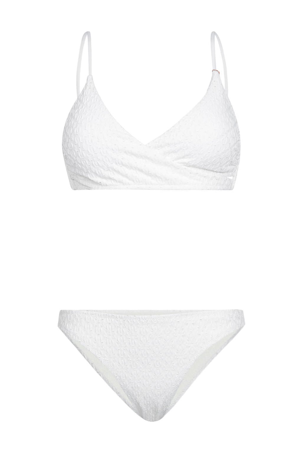 Brunotti voorgevormde triangel bikini set Bella met textuur wit