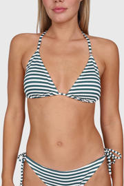 thumbnail: Brunotti voorgevormde triangel bikinitop Novalee groen/wit