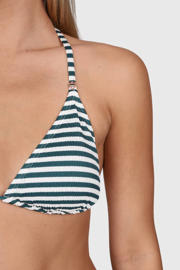 thumbnail: Brunotti voorgevormde triangel bikinitop Novalee groen/wit