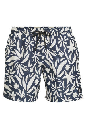 zwemshort Cester donkerblauw/wit