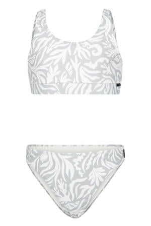 crop bikini Myla lichtgrijs/wit