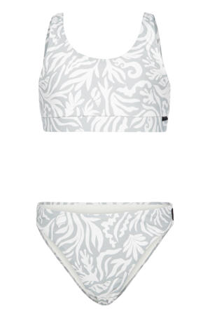 crop bikini Myla lichtgrijs/wit