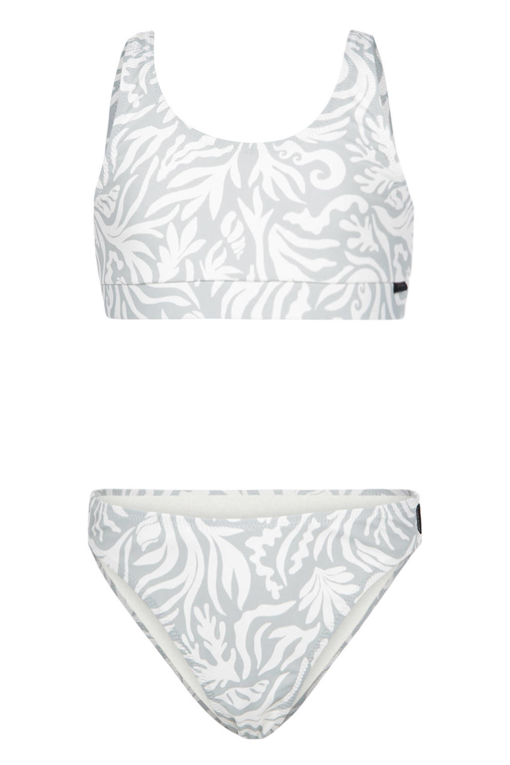 Brunotti crop bikini Myla lichtgrijs/wit