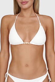 thumbnail: Brunotti voorgevormde triangel bikini set Vievette met textuur wit