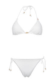 thumbnail: Brunotti voorgevormde triangel bikini set Vievette met textuur wit