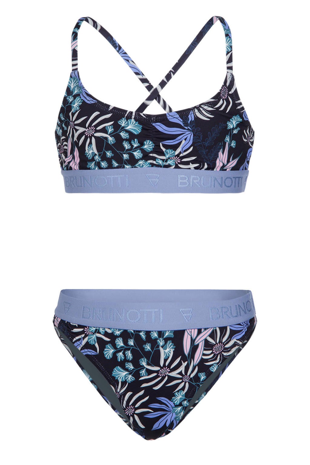 Brunotti crop bikini Edit zwart/multi