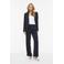 VILA wide leg regular waist casual broek met krijtstreep blauw