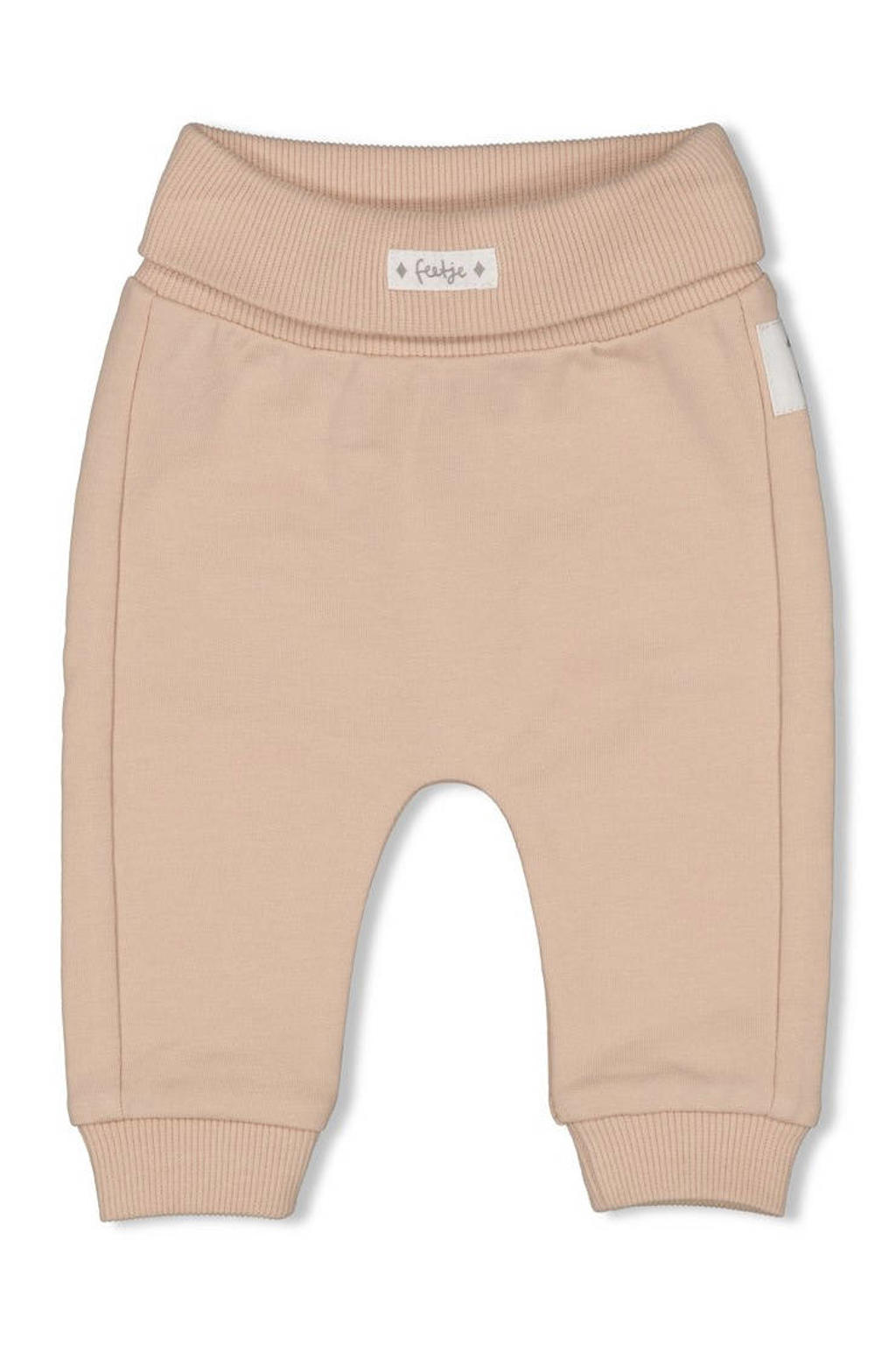 Zandkleurige Feetje babybroek Sea Sweeties van katoen met regular fit, regular waist en effen