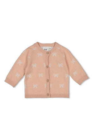 fijn gebreid vest The Knits roze