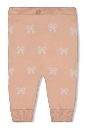 fijn gebreide babybroek The Knits roze