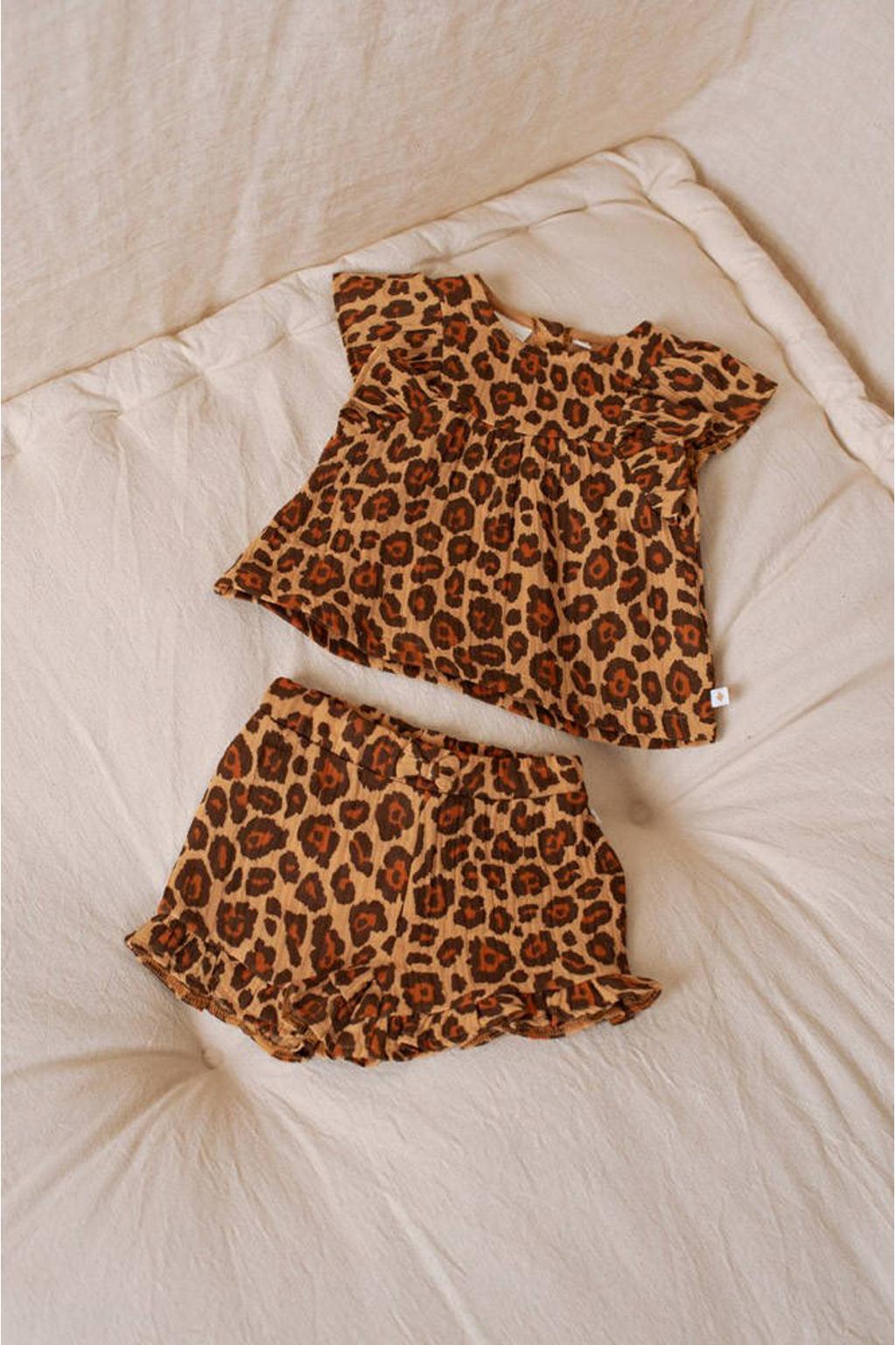 Feetje T-shirt + korte broek Summer Woven bruin