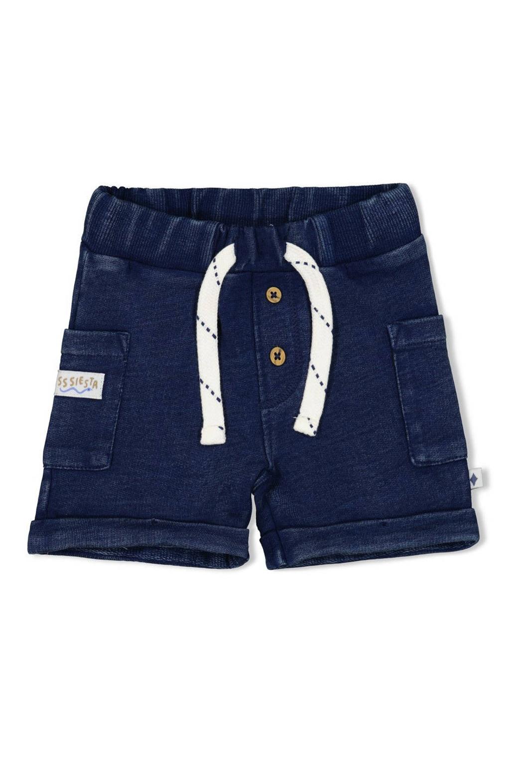 Marineblauw jongens Feetje jog short Sssiesta blauw van katoen met regular fit, regular waist en effen