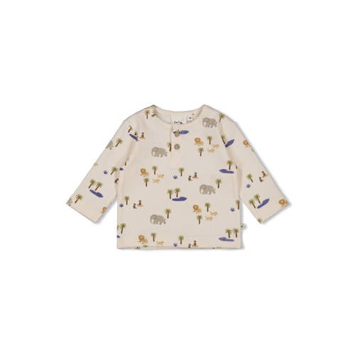 Feetje longsleeve Safari Savage ecru/groen afbeelding