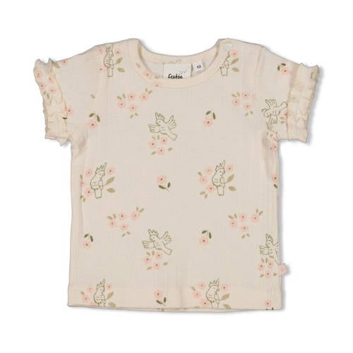 Feetje T-shirt Let Your Dreams Blossom ecru/roze afbeelding
