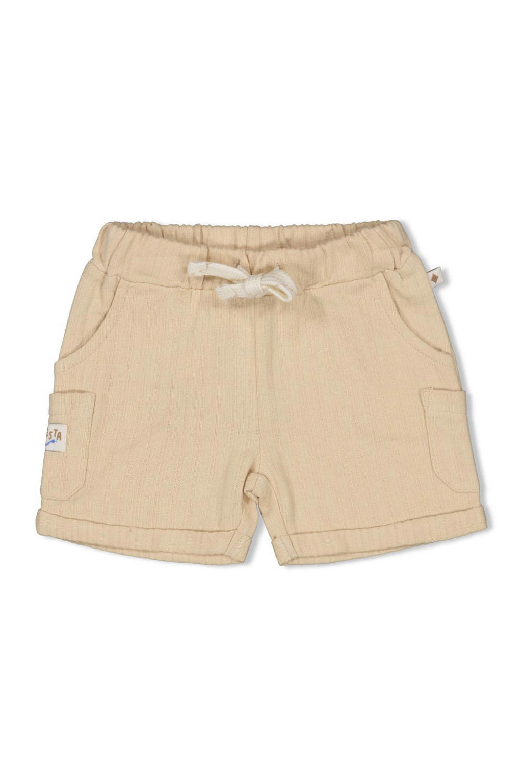 Zandkleurige jongens Feetje korte broek Sssiesta van katoen met regular fit, regular waist en effen
