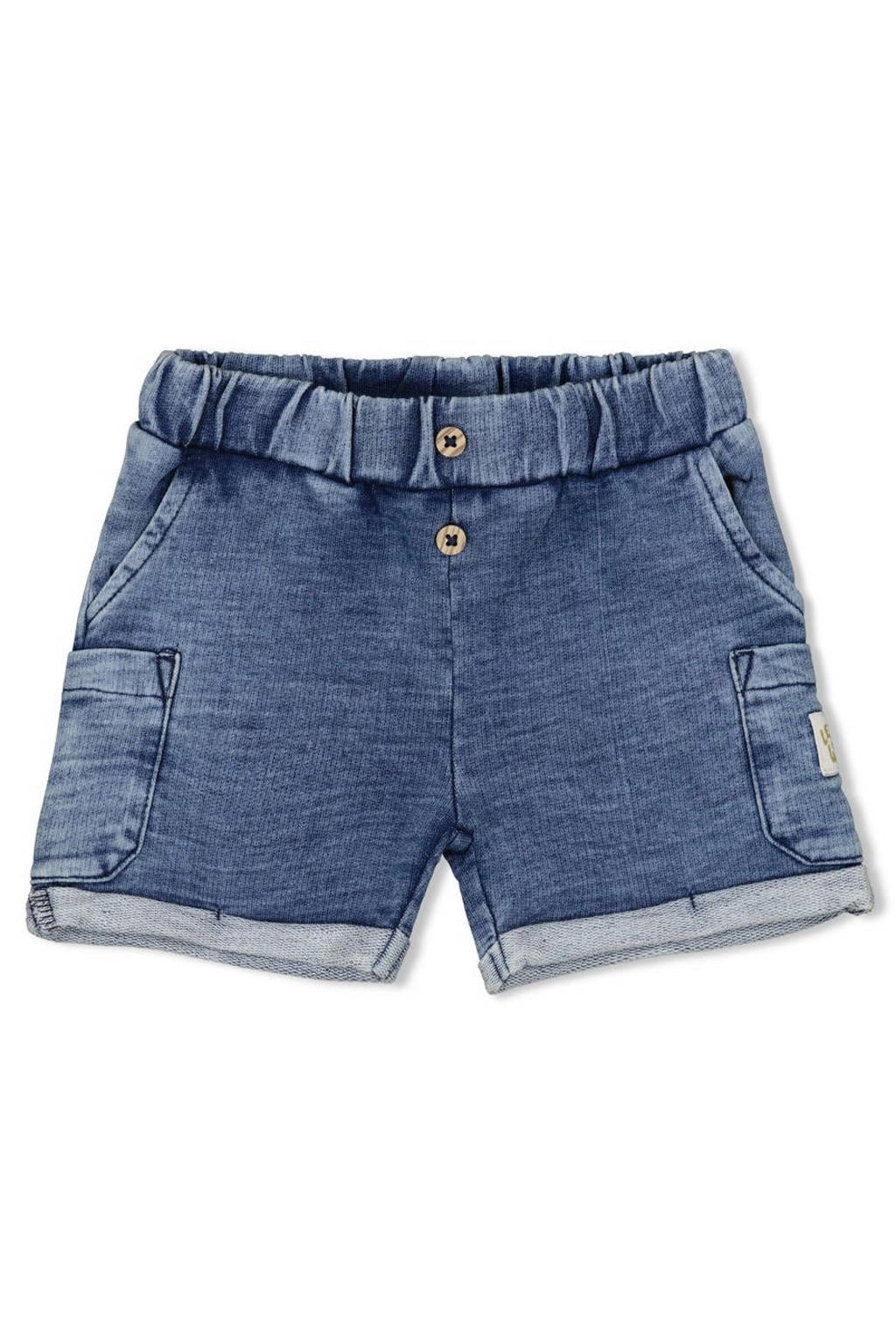 Medium blue denim jongens Feetje sweatshort Safari Savage van jog denim met regular fit, regular waist en effen