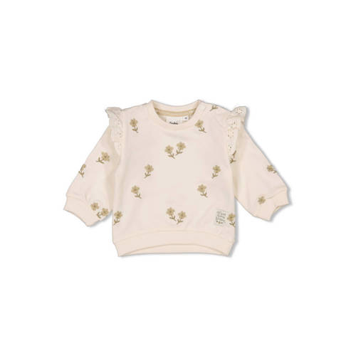 Feetje sweater Let Your Dreams Blossom ecru/groen afbeelding