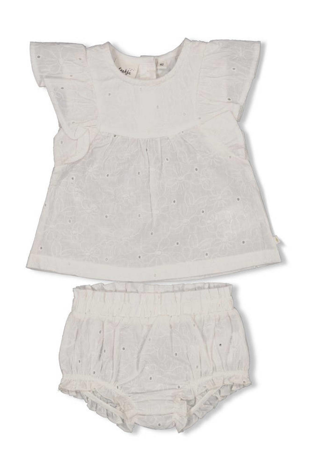 Feetje top + bloomer Summer Woven wit