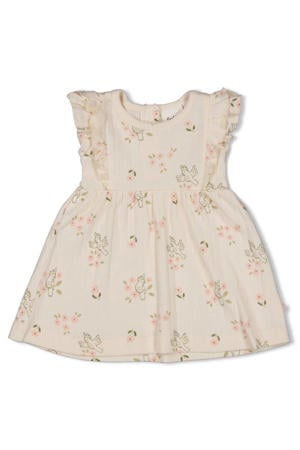 jurk Let Your Dreams Blossom ecru/roze