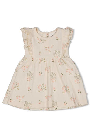 jurk Let Your Dreams Blossom ecru/roze