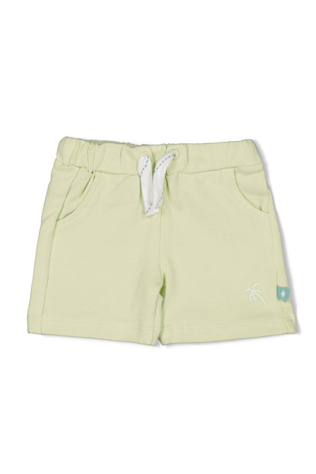 Limegroene jongens Feetje korte broek You Croc my World groen van katoen met regular fit, regular waist en effen